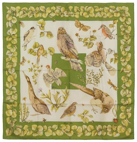 green with birds hermes scarf|hermes silk scarves.